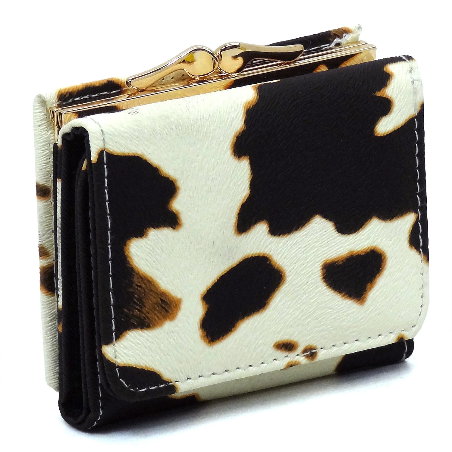 Saffiano Kiss Lock Tri-fold Wallet - Image 2