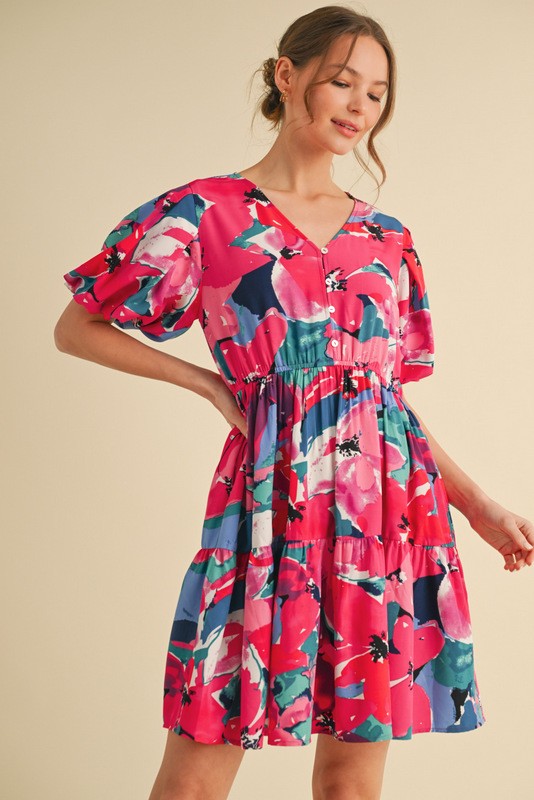 Floral Babydoll Dress - Image 3
