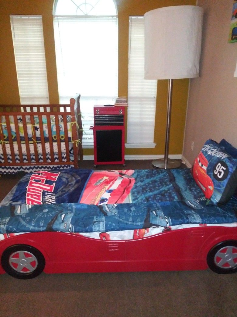 Toddler Red Car Bed
