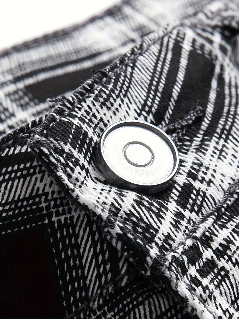 Plaid Casual Slim Fit Jeans - Image 2