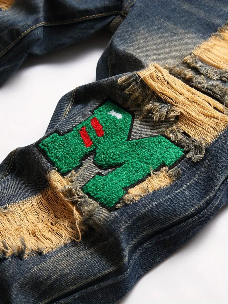 Ripped Bear Straight Jeans - Image 2