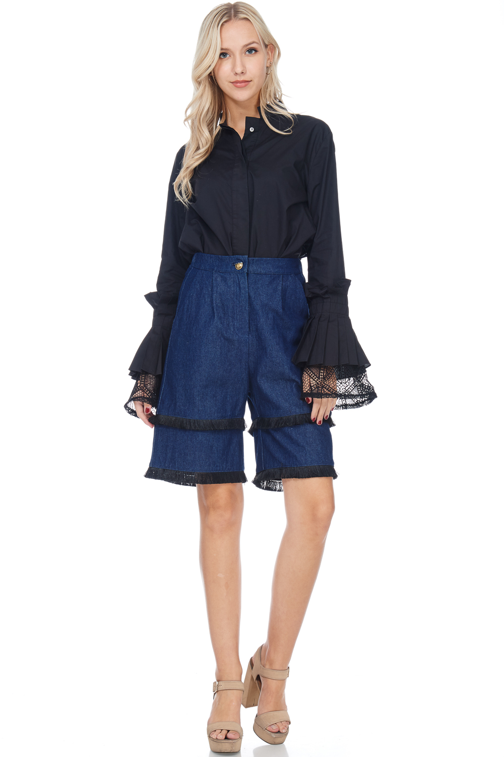 Tiered Fringe Shorts