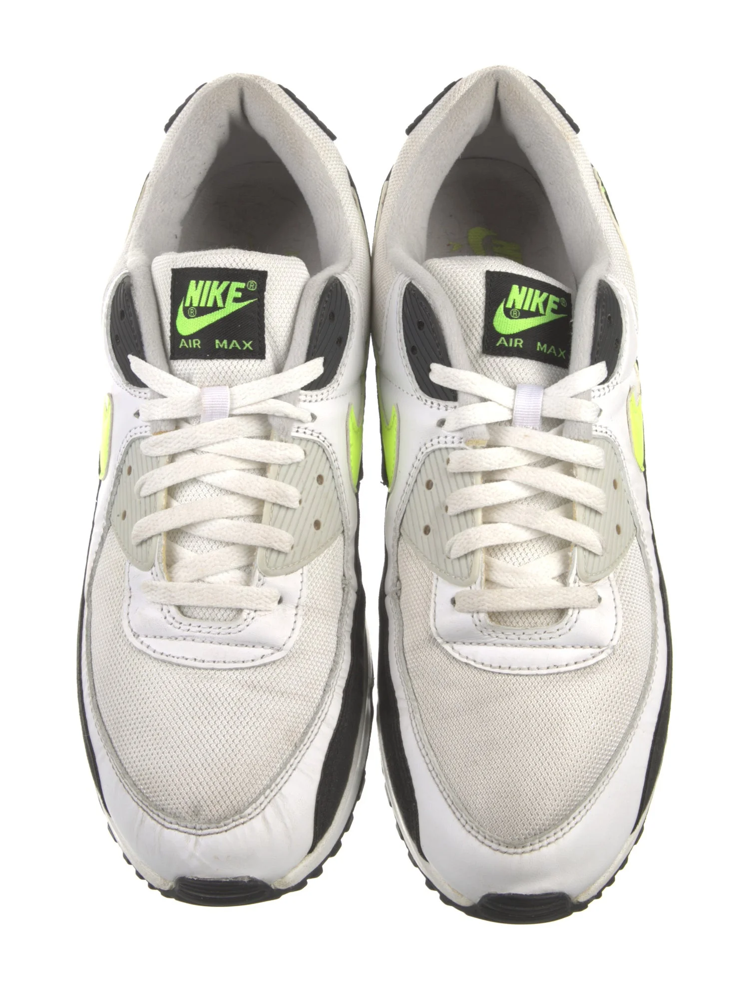 Nike Air Max 90 White Lime Sneakers - Image 2